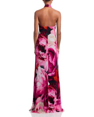 Knot Neck Chiffon Dress - Exclusive