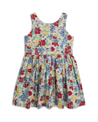 Girls' Floral Cotton Dress - Little Kid