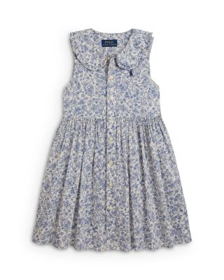 Girls' Floral Slub Cotton Shirtdress - Little Kid