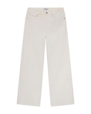 Arc High Rise Loose Wide Leg Jeans in Chalk White