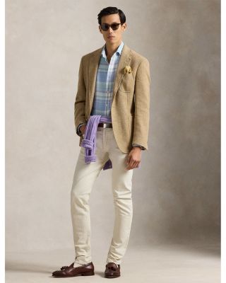 Classic Fit Plaid Slub Linen Shirt