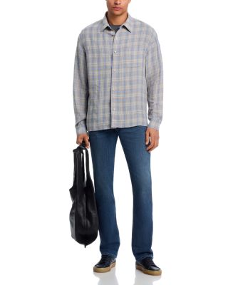 Linen Blend Plaid Shirt