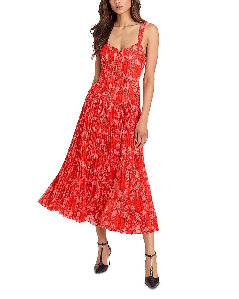 Cinq a Sept Botanical Floral A Line Dress