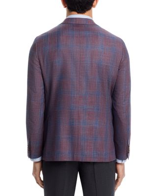 Midland Wool, Silk & Linen Plaid Regular Fit Sport Coat