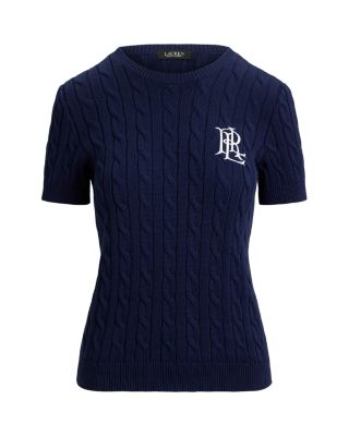 Cable Knit Short Sleeve Sweater