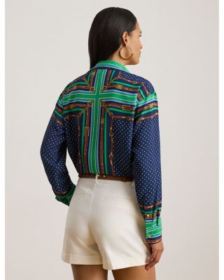 Relaxed Fit Belting & Polka Dot Shirt