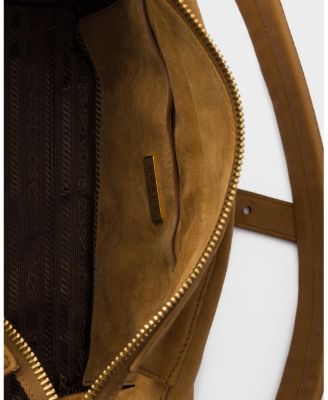 Explore Medium Suede Shoulder Bag With Flap
