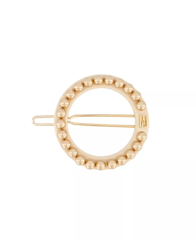Alexandre de Paris Gold Pearls Acetate Side Barette