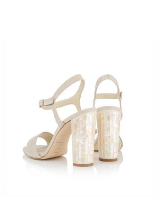  Women's Martina Ankle Strap Pearl Heel Sandal