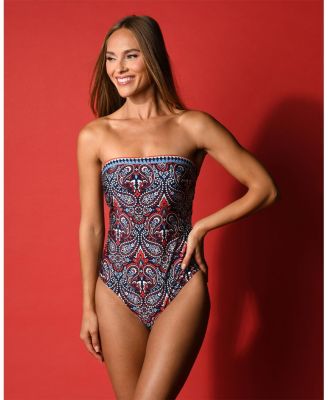 Americana Paisley Bandeau One Piece