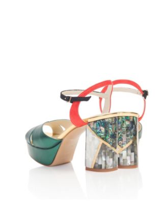  Women's Kami Ankle Strap Pearl Heel Sandal