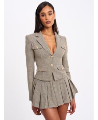  Oaklyn Plaid Pleated Mini Skort