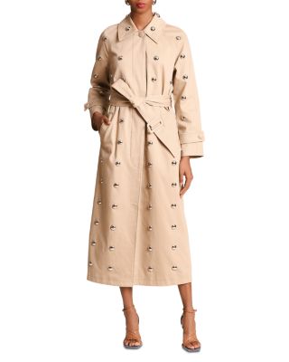 Studded Raglan Sleeve Belted Jacket