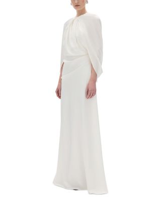Hallie Draped Cape Gown