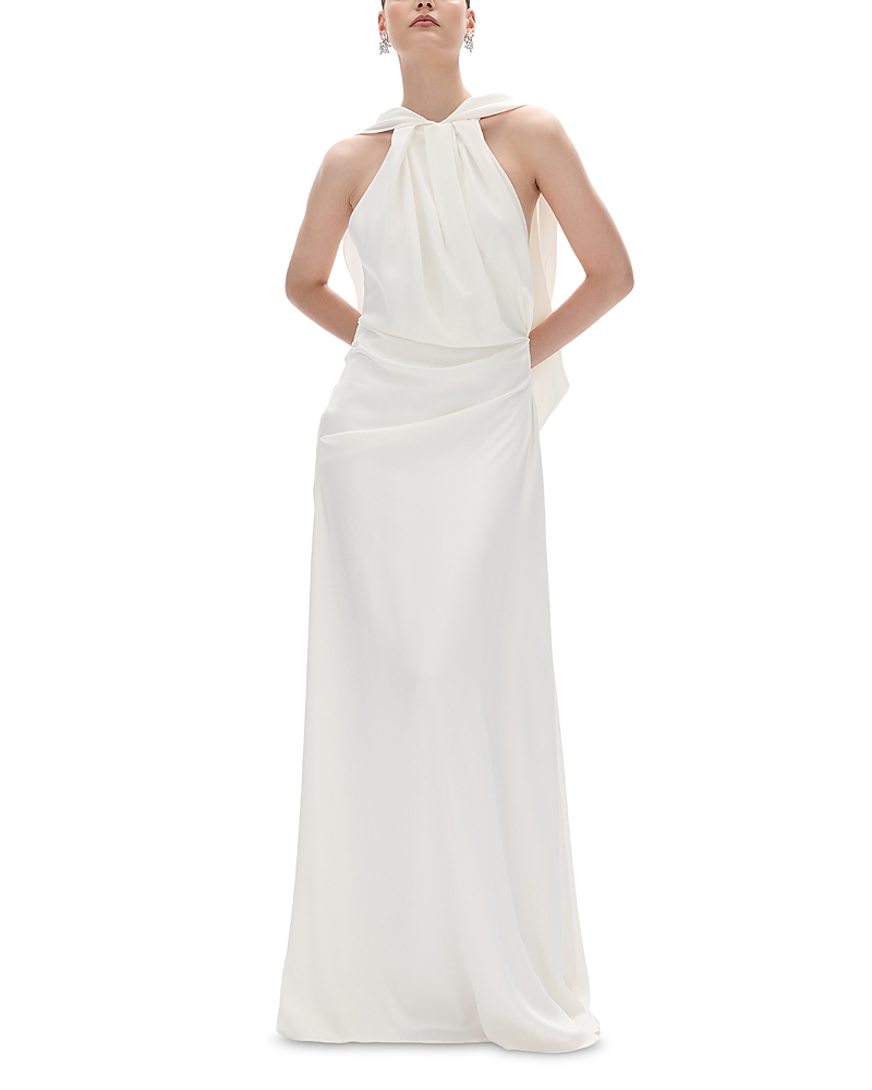 Rachel Gilbert Hallie Draped Cape Gown