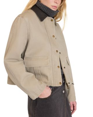 Casual Contrast Collar Jacket