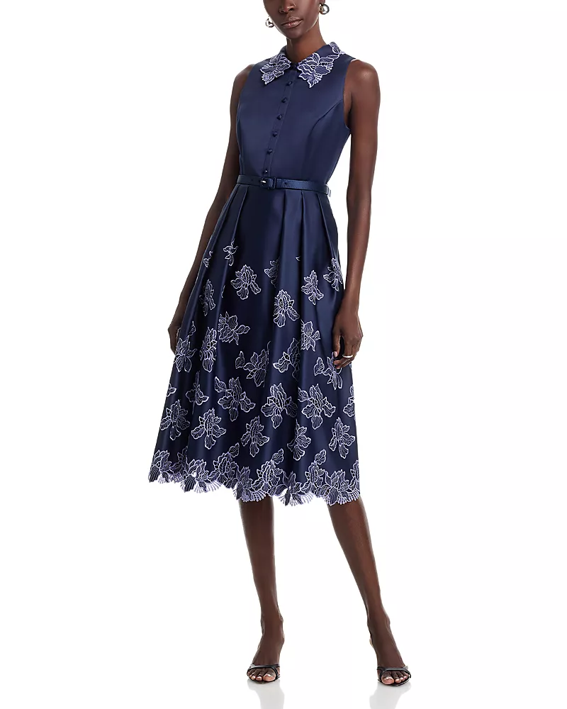 Theia Merisel Sleeveless Shirt Dress