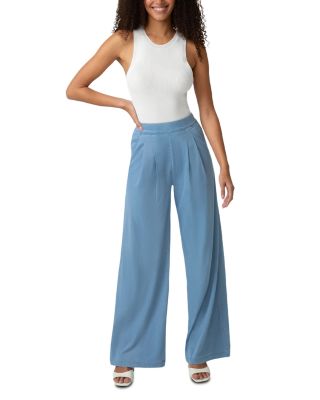 Fluid Denim Palazzo Pants
