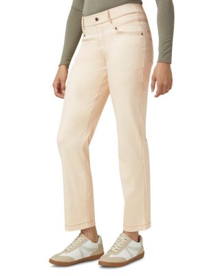 Crosshatch Denim Straight Leg Pants