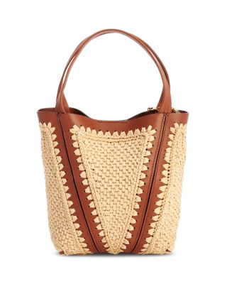 Small Spin Raffia Convertible Bag