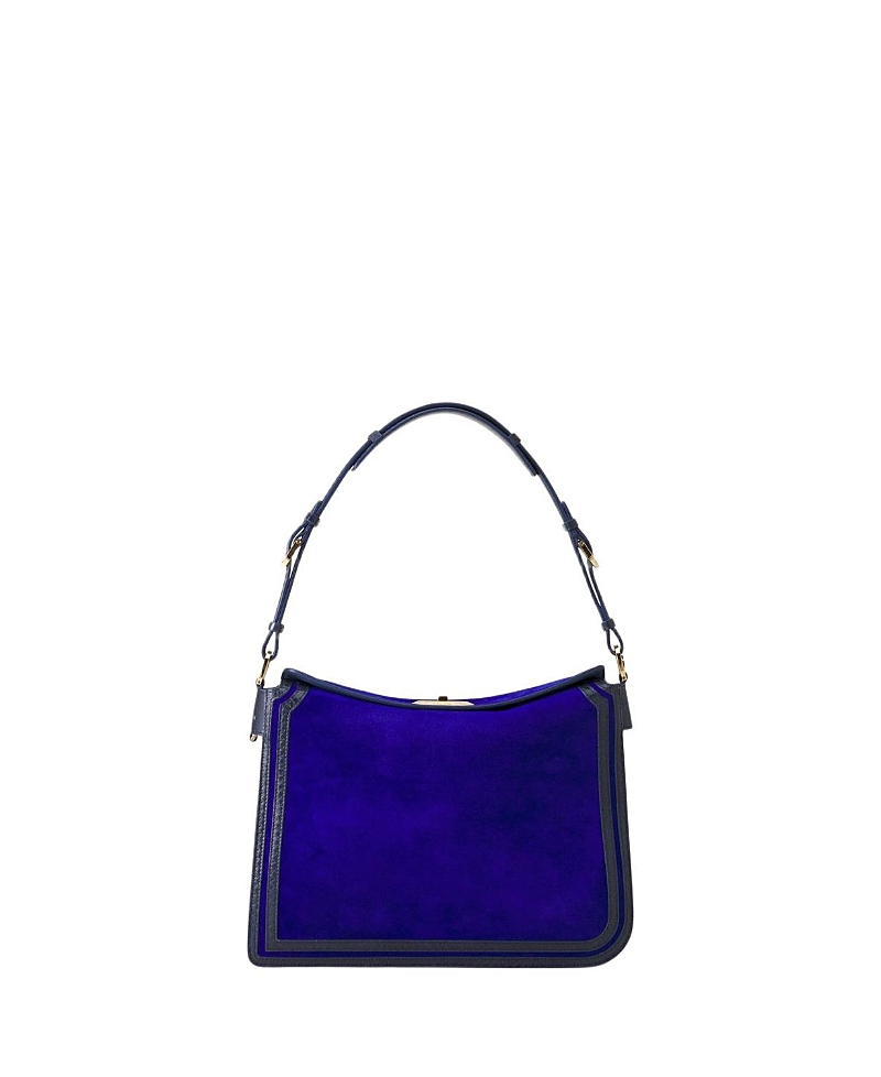 Lanvin Compagnon Medium Asymmetrical Suede Bag