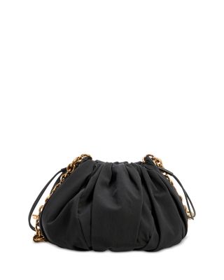 Pliss&eacute; Chain Shoulder Bag in Nylon