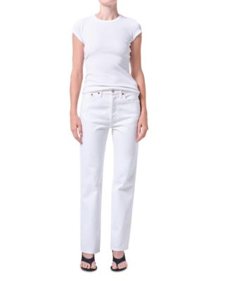 Lana High Rise Straight Jeans in Marshmallow