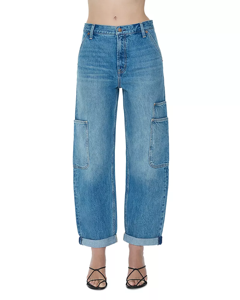 Pistola Sonny High Rise Multi Pocket Barrel Jeans in Coastal Fade