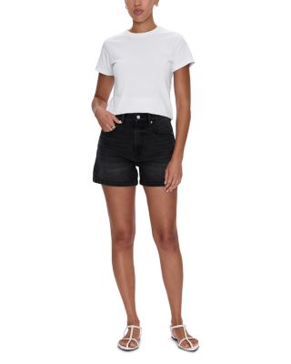 Saige High Rise A Line Denim Shorts