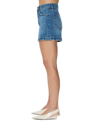 Saige High Rise A Line Denim Shorts