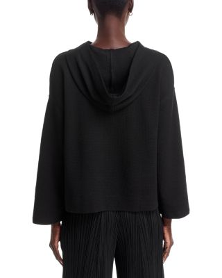 Waffle Double Knit Hooded Top