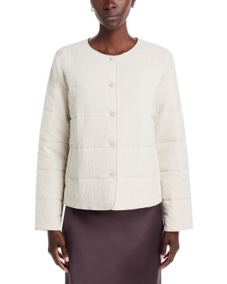Round Neck Quilted Jacket
