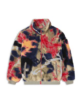 Fluffy Jacquard Fleece Jacket