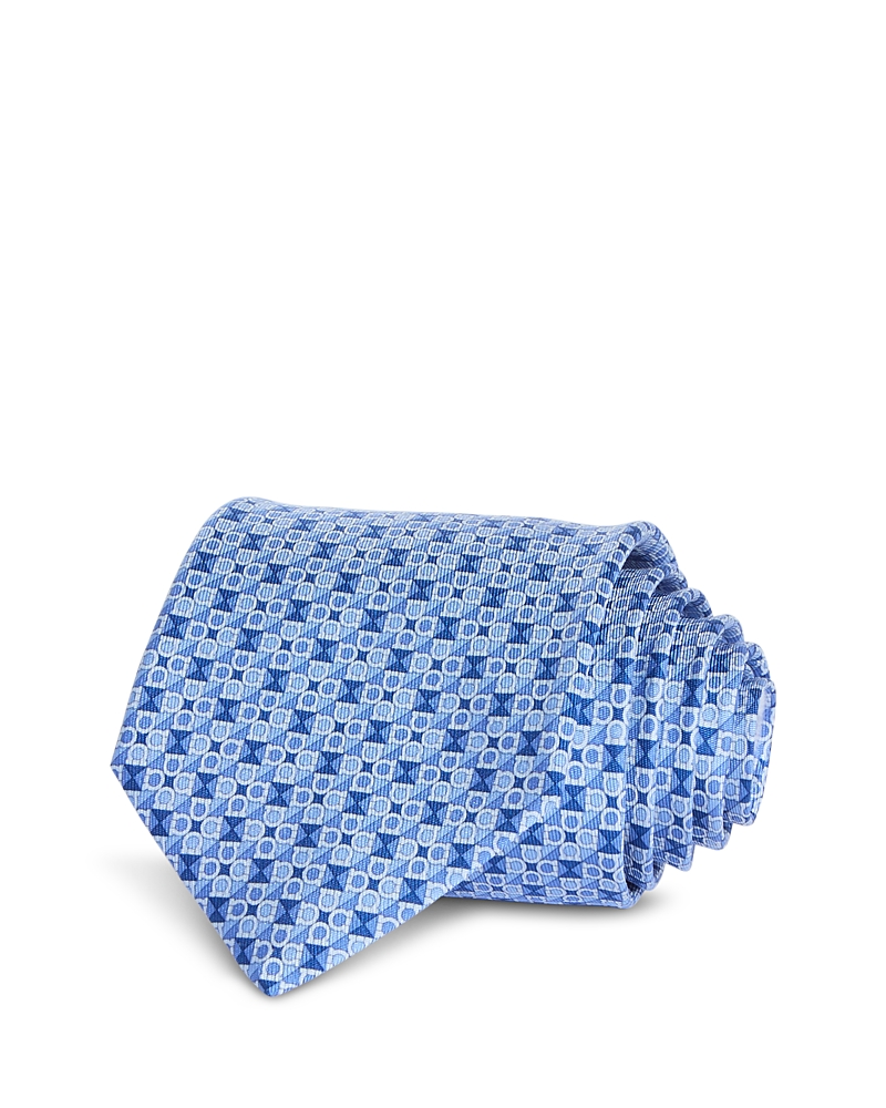 Ferragamo Silk Classic Gancini Grid Pattern · OS