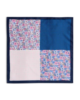 Floral Quadrant Silk Pocket Square - Exclusive
