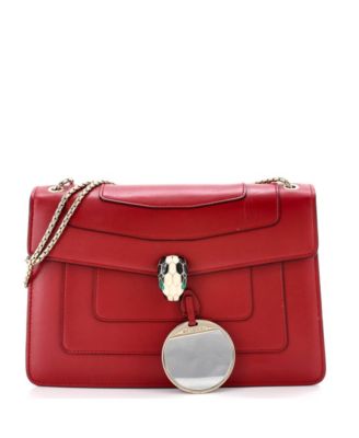 Medium Serpenti Forever Square Shoulder Bag Leather