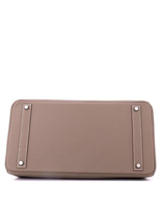 Birkin 40 Handbag Grey Togo with Palladium Hardware