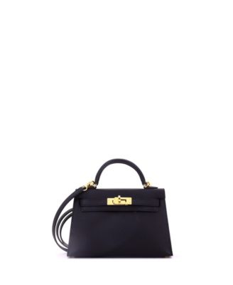 Kelly 20 Handbag Black Epsom with Gold Hardware