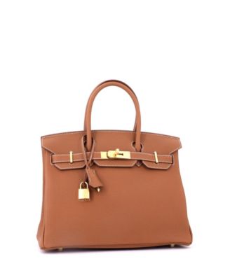 Birkin 30 Handbag Brown Togo with Gold Hardware
