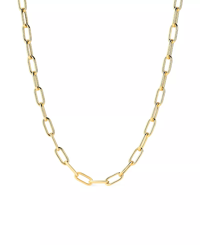 Ana Luisa Solid Yellow Gold Large Paperclip Necklace
