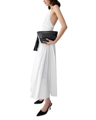 Halter Neck 3D Floral Dress