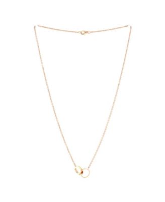  Love Interlocking Necklace 18K Rose Gold, 17.25"