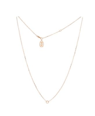  Small Cartier D'Amour Pendant Necklace 18K Rose Gold with Diamond, 16"