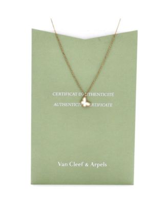  Sweet Alhambra Butterfly Pendant Necklace 18K Gold and Mother of Pearl, 15.75"