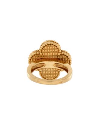  Magic Alhambra Ring 18K Gold with Malachite