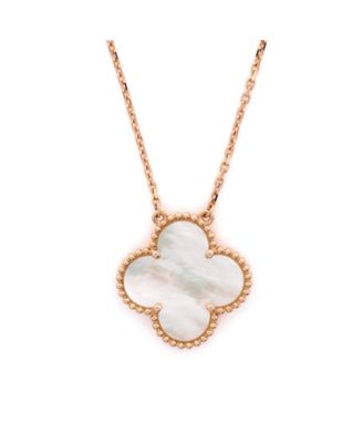  Ginza Edition Magic Alhambra Pendant Necklace 18K Rose Gold and Mother of Pearl, 16.25"