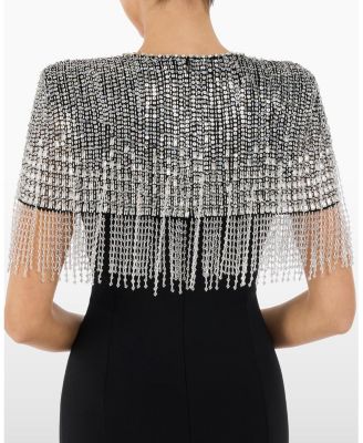 Sabine Beaded-Fringed Maxi Dress