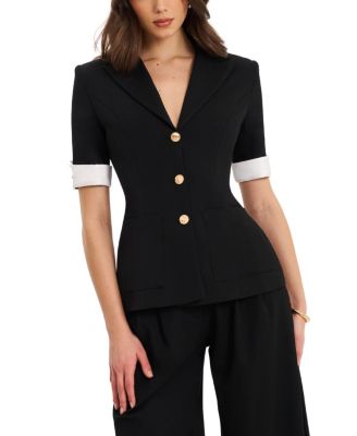  Aleena Short Sleeve Business Casual Blazer