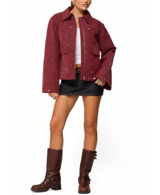 Annabelle Oversized Faux Suede Jacket