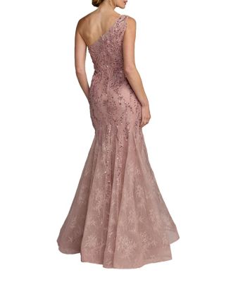  One Shoulder Embellisehd A Line Dress